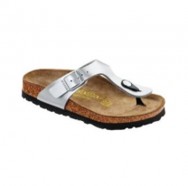 BIRKENSTOCK GIZEH KIDS SILVER NARROW