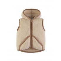 Alwero bodywarmer Robby beige capuchon www.littlelegends.nl