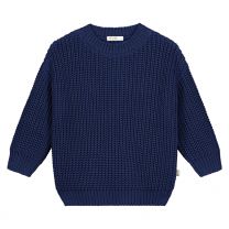 yuki kidswear gebreide trui chunky navy www.littlelegends.nl