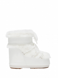 ICON LOW WHITE FAUX-FUR BOOTS