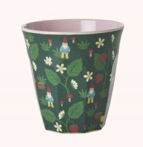 MIDDELGROTE MELAMINE BEKER FOREST GNOME PRINT