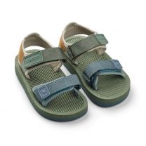 Liewood monty sandalen hunter green multi mix www.littlelegends.nl