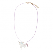 UNICORN KETTING, eenhoorn, glitters, roze, goude sluiting, necklace, www.littlelegends.nl