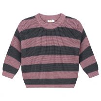 Yuki kidswear stripes knitted sweater heather www.littlelegends.nl