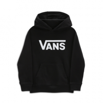 VANS CLASSIC HOODY ZWART, Zwarte trui met wit vans logo, warme zachte trui, www.littlelegends.nl