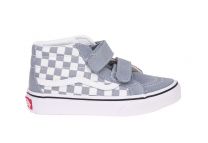 VANS SK8-MID REISSUE V CHECKERBOARD TRADEWINDS, grijze sneakers, schoenen, grijs, wit, half hoog, www.littlelegends.nl