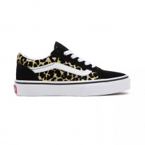 Vans Old Skool flocked leopard luipaard zwart goud www.littlelegends.nl